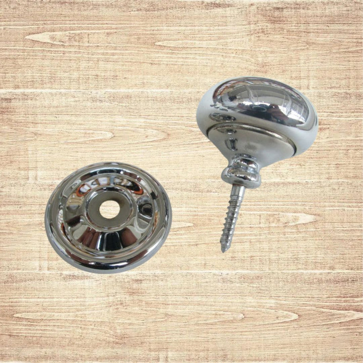 Screw In Cabinet Knob Polished Chrome 40mm