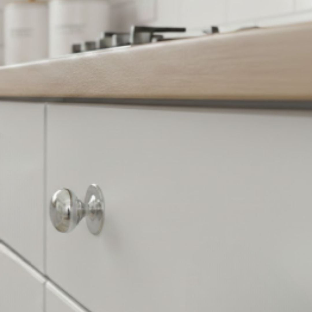 Screw In Cabinet Knob Polished Chrome 40mm