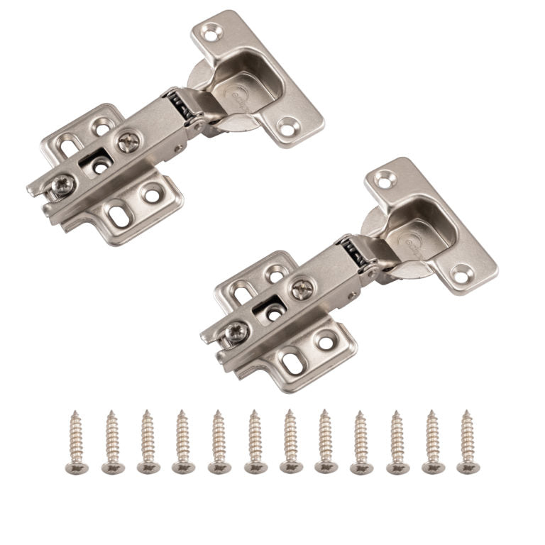 Slide-On Cabinet Hinge 105° Full Overlay 35mm – Standard Close (Pack of 2)
