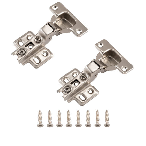 Slide-On Cabinet Hinge 105° Half Overlay 35mm – Standard Close (Pack of 2)