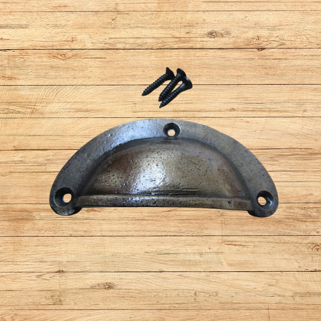 Antique Brass Slim Lipped Cabinet Cup Pull Handle