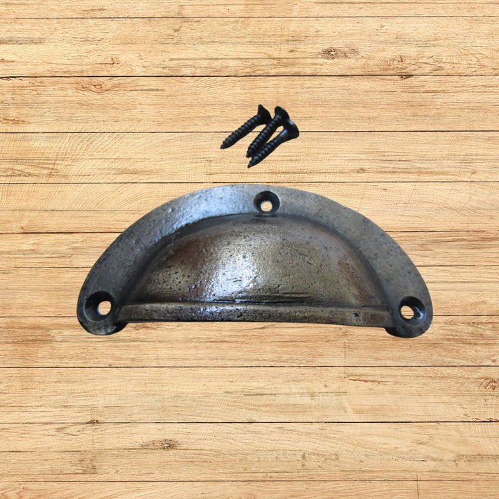 Antique Brass Slim Lipped Cabinet Cup Pull Handle