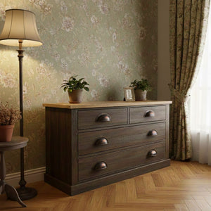 Antique Copper Slim Lipped Cabinet Cup Pull Handle