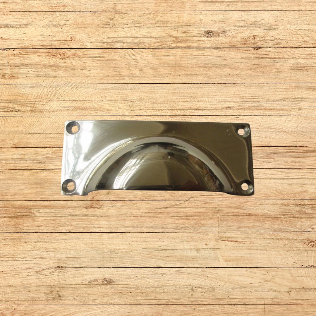 Small Rectangular Cup Handle Polished Brass
