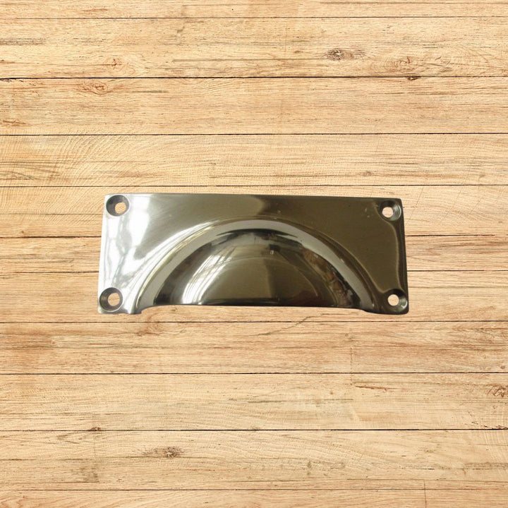 Small Rectangular Cup Handle Polished Brass

