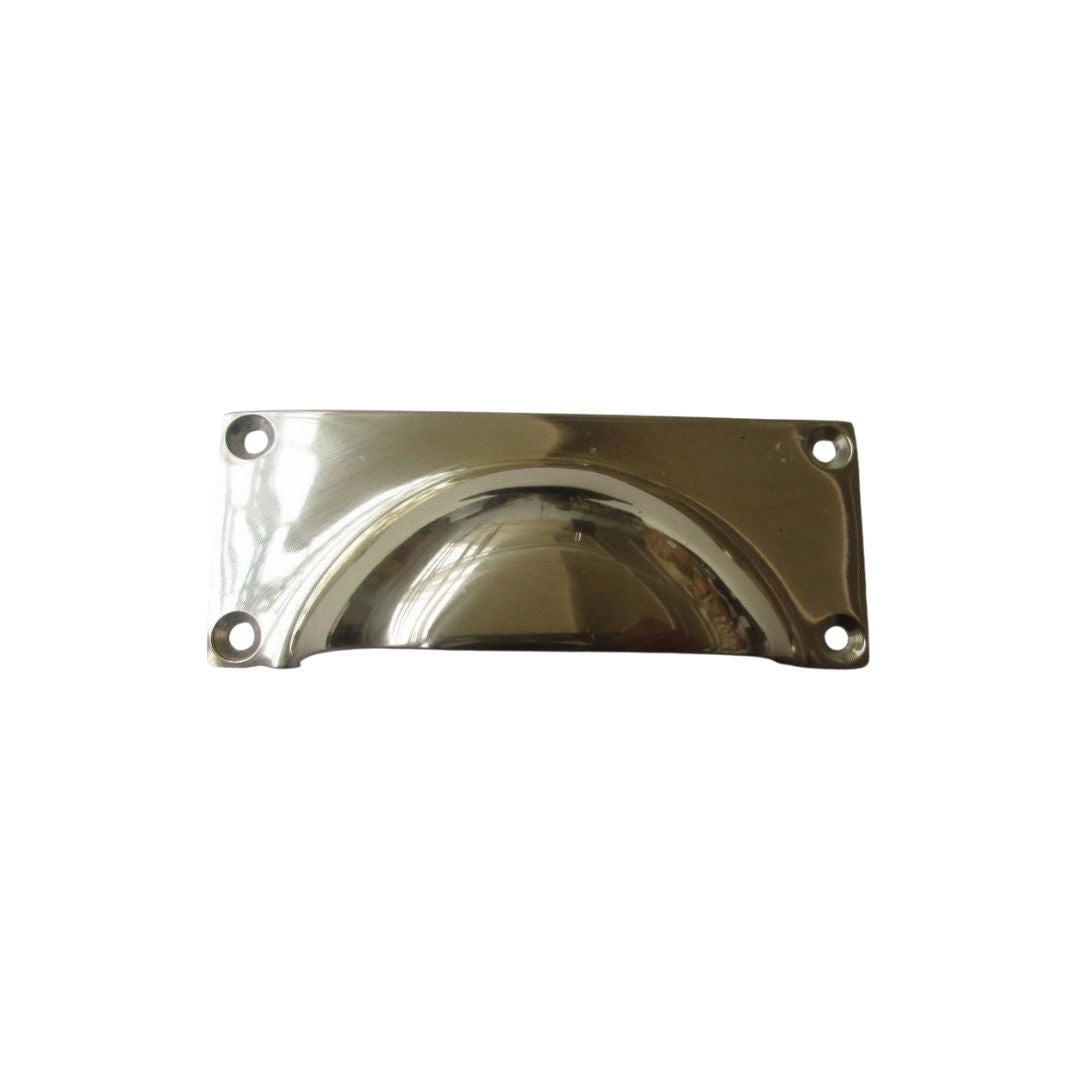 Small Rectangular Cup Handle Polished Brass
