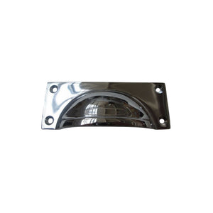 Small Rectangular Lipped Cabinet Pull Handle Polished Chrome
