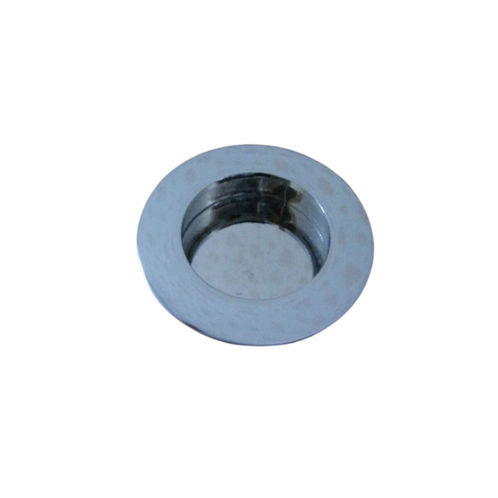 Small Round Recessed Flush Pull Polished Steel