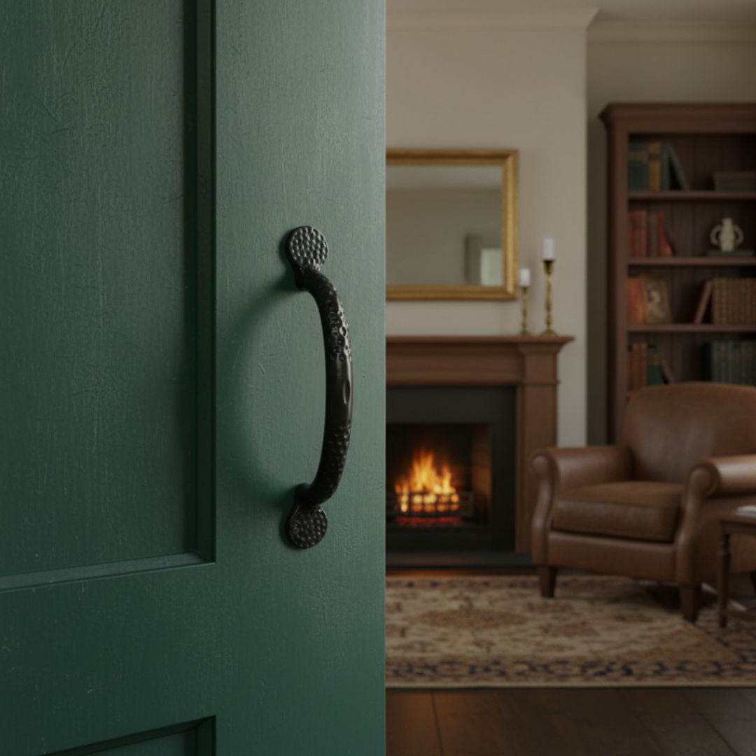 St.Ives Black Antique Hammered D Handle Rear Fix