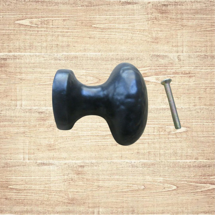 St.Ives Black Antique Hammered Round Cabinet Knob
