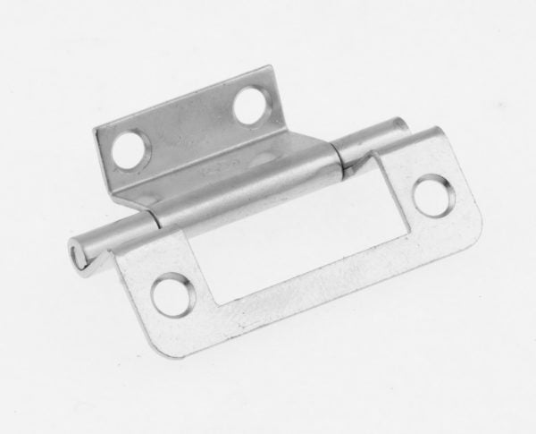 Steel Double Cranked Flush Hinge Bright Zinc Plated Pack of 2
