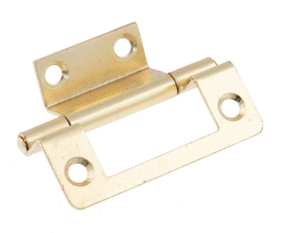 Steel Double Cranked Flush Hinge Bright Zinc Plated Pack of 2