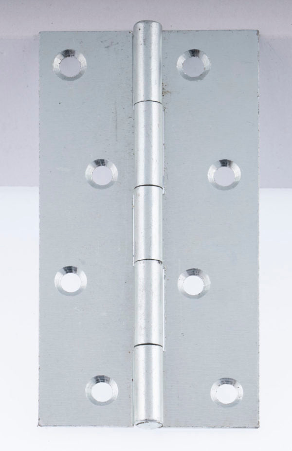 Steel Narrow Pattern Fixed Pin Butt Hinge Zinc Plated Pack of 2