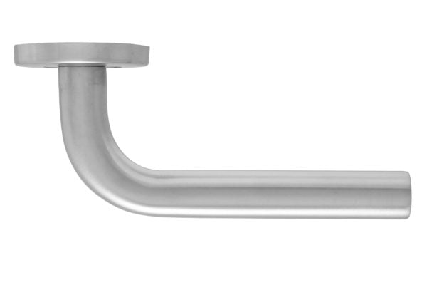 Fire Rated Straight Lever on Rose Door Handle – Stainless Steel