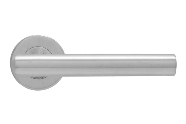 Fire Rated T Bar Lever on Rose Door Handle – Stain Stainless