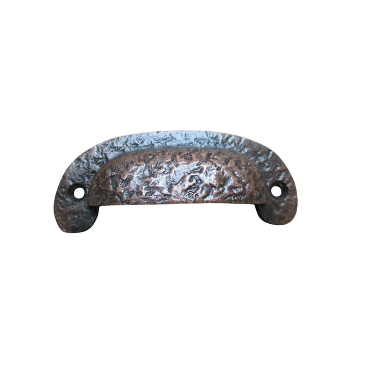 Textured Cabinet Cup Pull Handle Antique Copper
