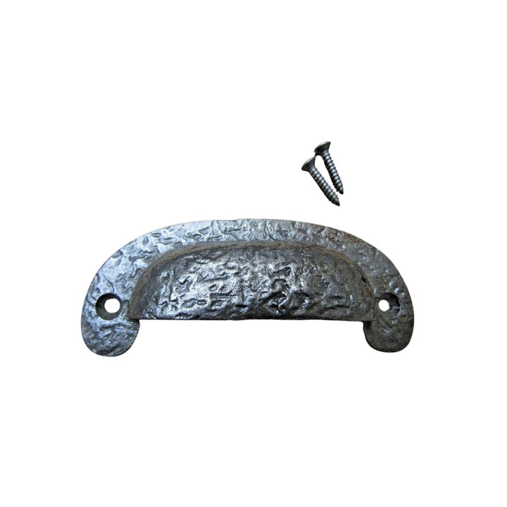 Textured Cabinet Cup Pull Handle Antique Iron

