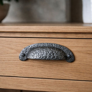 Textured Cabinet Cup Pull Handle Antique Iron
