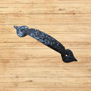 Textured Leaf Cabinet Drawer D Pull Handle