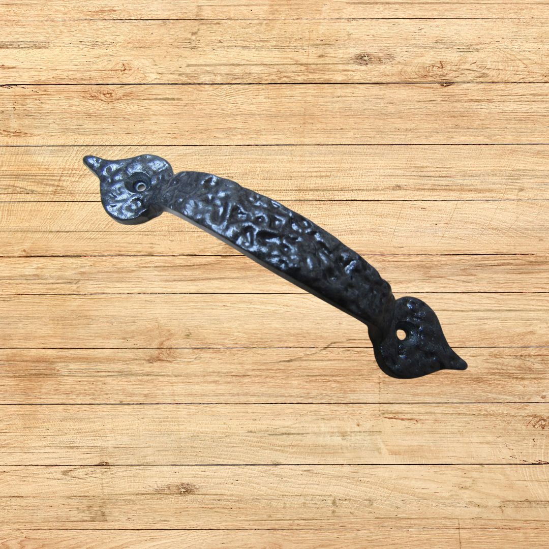 Textured Leaf Cabinet Drawer D Pull Handle