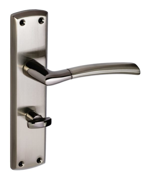 Tifosi Design Lever on Plate Door Handle Black Nickel / Satin Nickel
