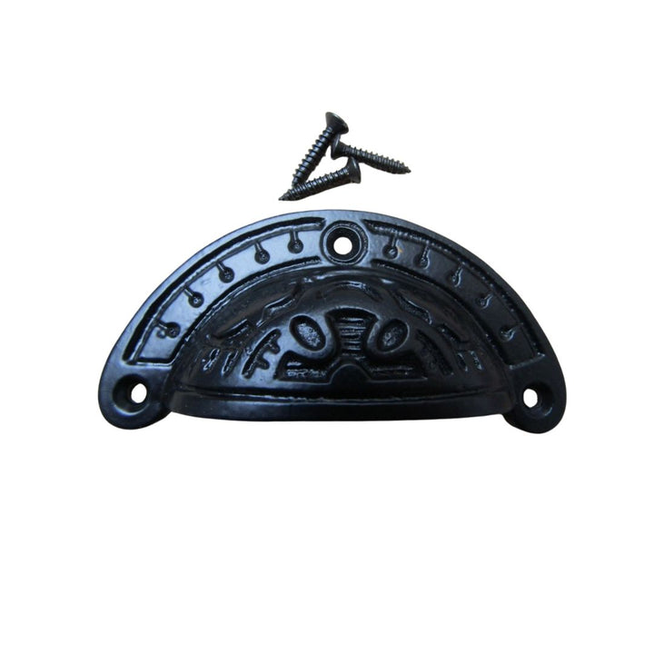 
Round Inca Cup Pull Black Antique