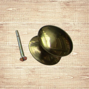 Victorian Cabinet Knob Polished Brass 25mm
