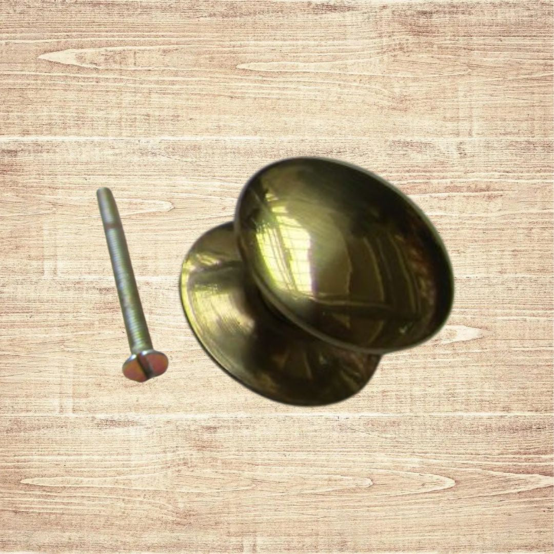 Victorian Cabinet Knob Polished Brass 25mm
