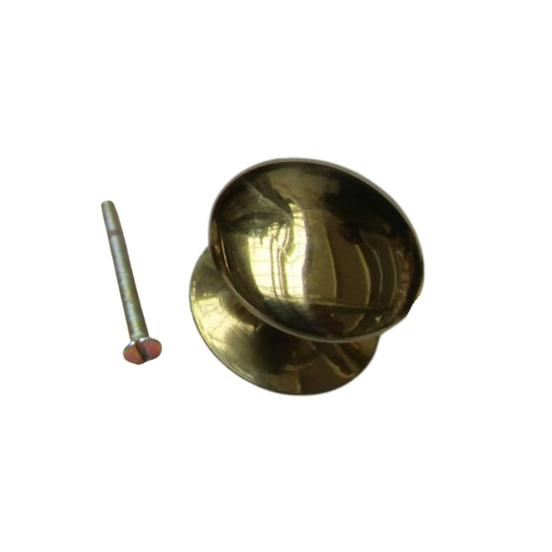 Victorian Cabinet Knob Polished Brass 30mm
