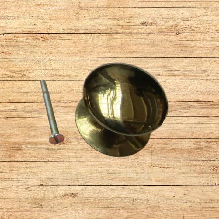 Victorian Cabinet Knob Polished Brass 30mm
