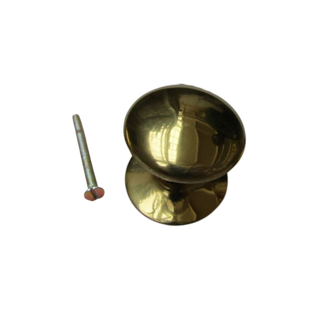 Victorian Cabinet Knob Polished Brass 38mm
