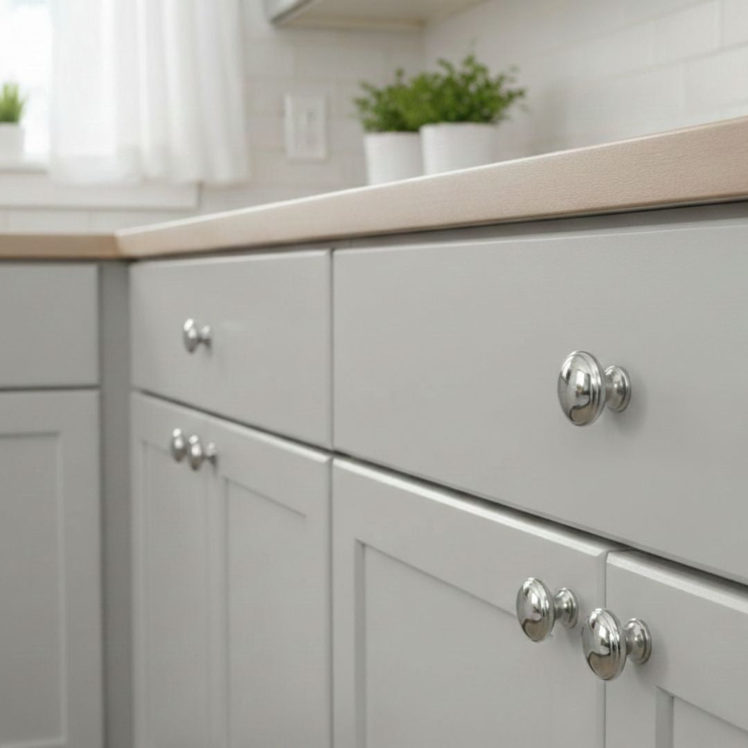 Victorian Cabinet Knob Polished Chrome 30mm