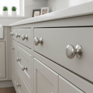 Victorian Cabinet Knob Satin Chrome 38mm