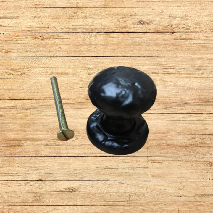 Wenlock Textured Cuboard Knob Black Antique 30mm
