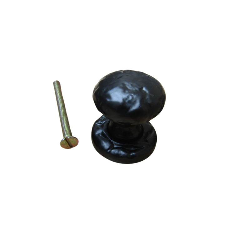 Wenlock Textured Cuboard Knob Black Antique 30mm
