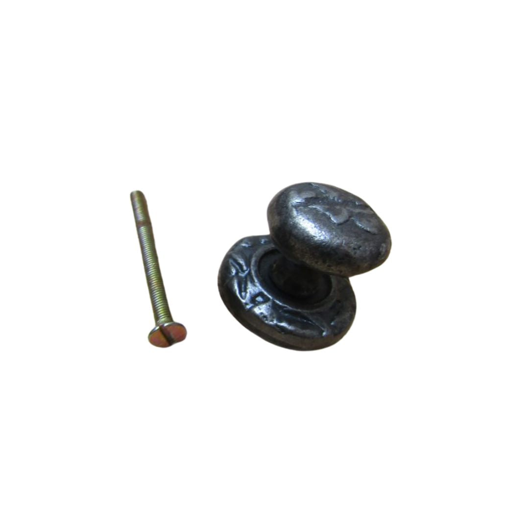 Wenlock Textured Cupboard Knob Antique Iron 25mm
