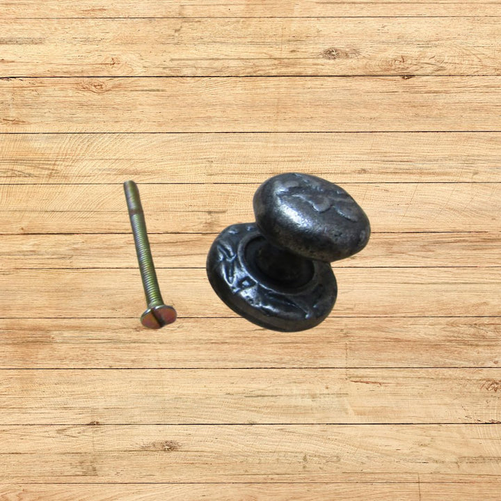 Wenlock Textured Cupboard Knob Antique Iron 25mm
