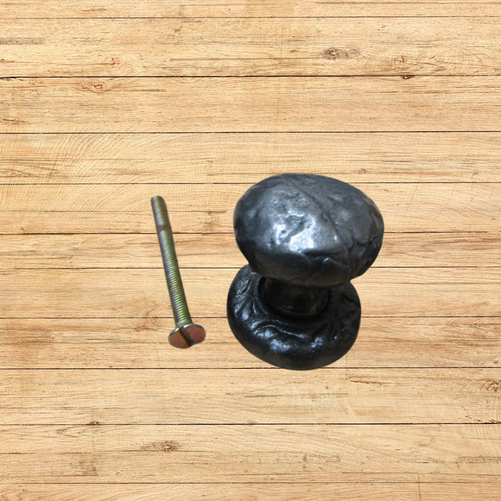 Wenlock Textured Cupboard Knob Antique Iron 30mm

