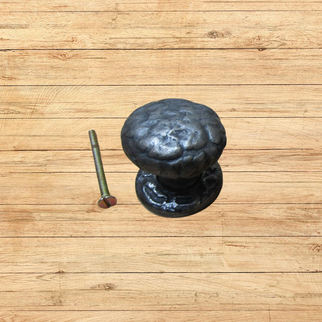 Wenlock Textured Cupboard Knob Antique Iron 40mm
