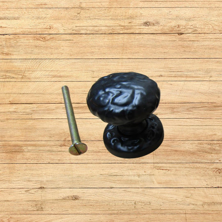 Wenlock Textured Cupboard Knob Black Antique 40mm
