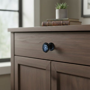 Wenlock Textured Cupboard Knob Black Antique 40mm
