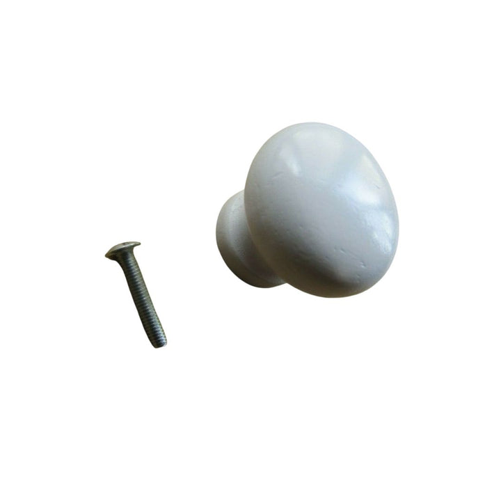 White Wooden Cupboard Pine Knob 40mm