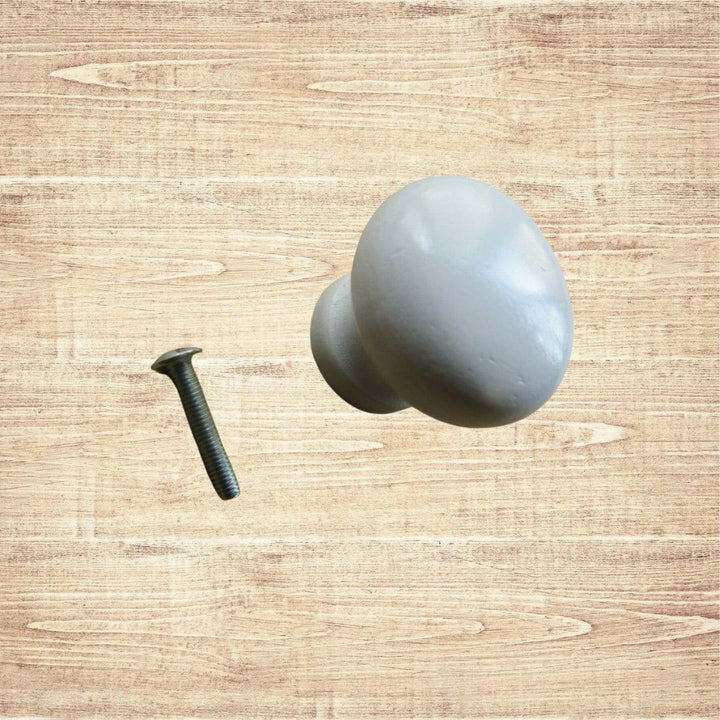 White Wooden Cupboard Pine Knob 40mm