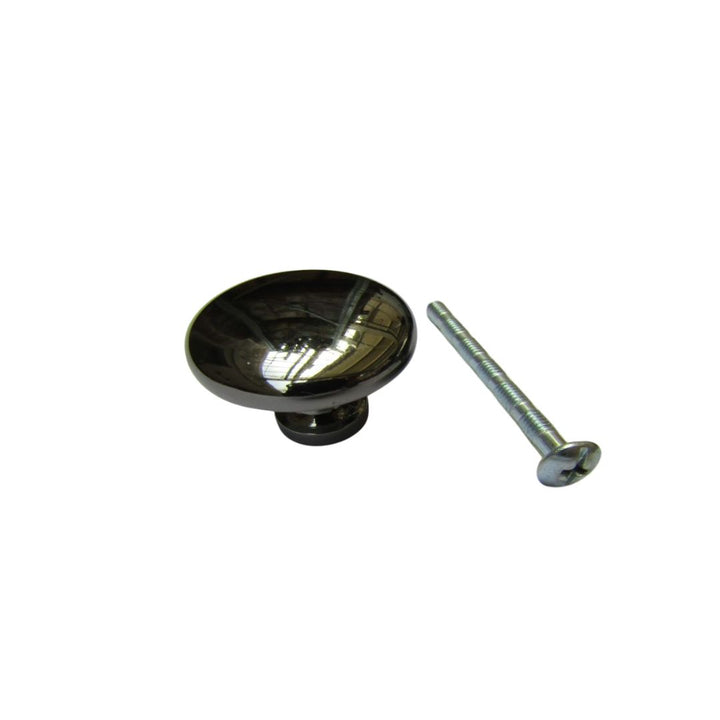 Zamak Cabinet Knob Black Nickel 30mm
