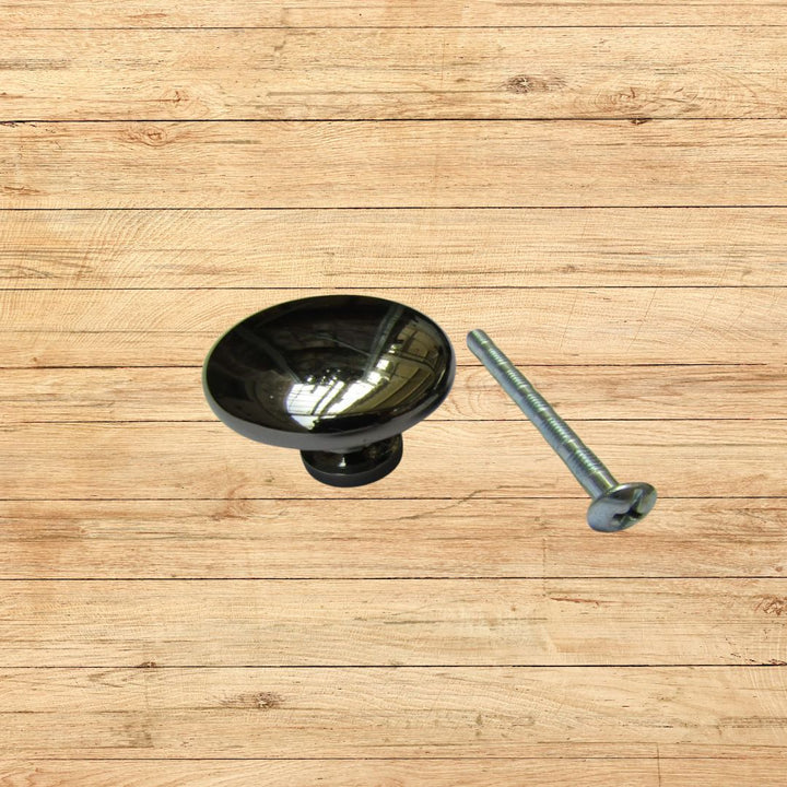 Zamak Cabinet Knob Black Nickel 30mm
