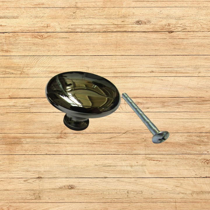 Zamak Cabinet Knob Black Nickel 38mm
