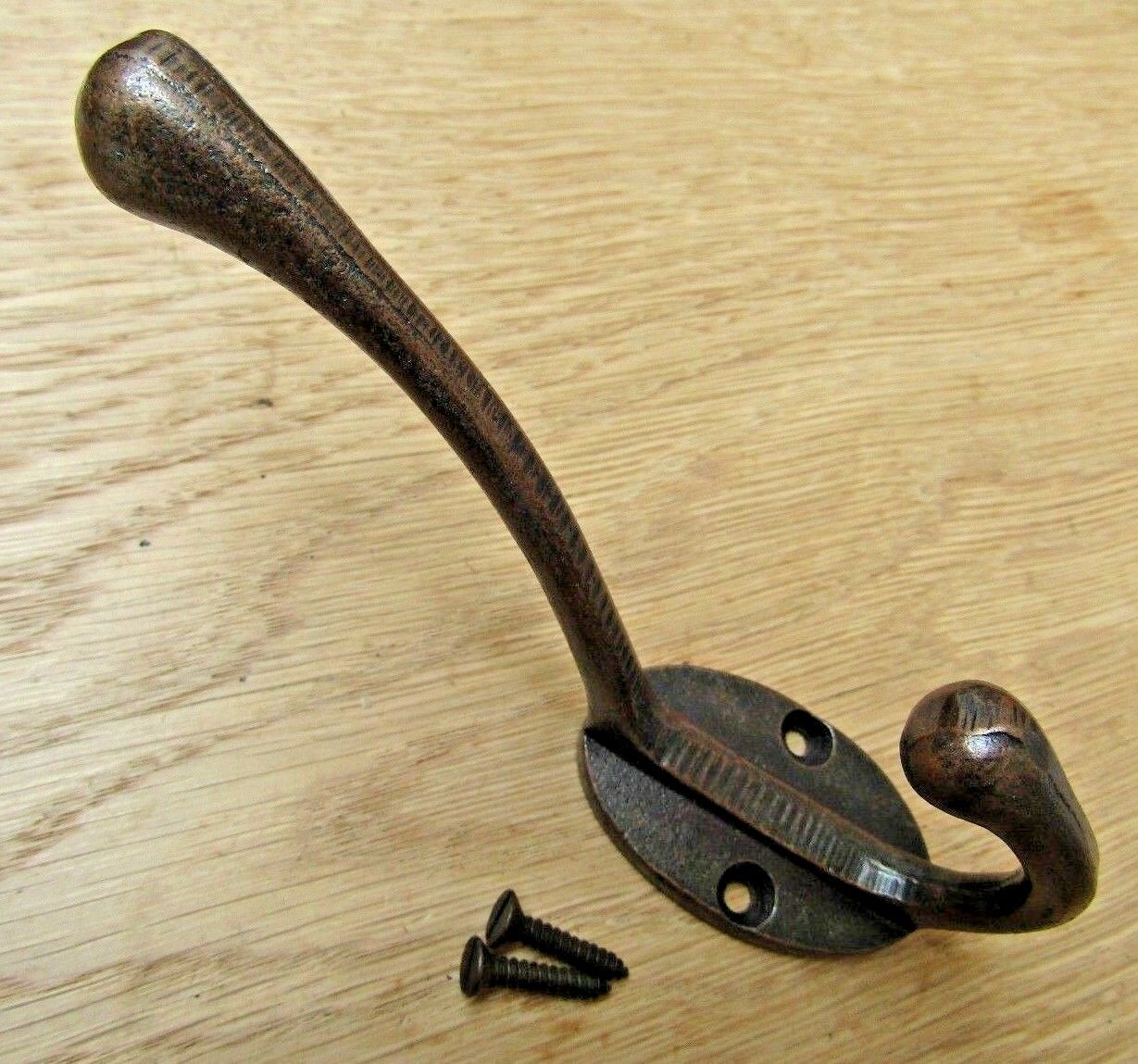 Pack Of 5 Cast Iron Victorian Coat Hook Antique Copper.