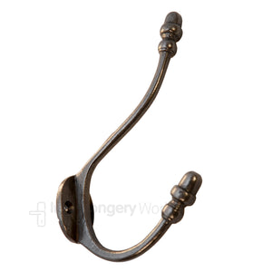 Large Acorn Tip Coat Hook Antique Iron.