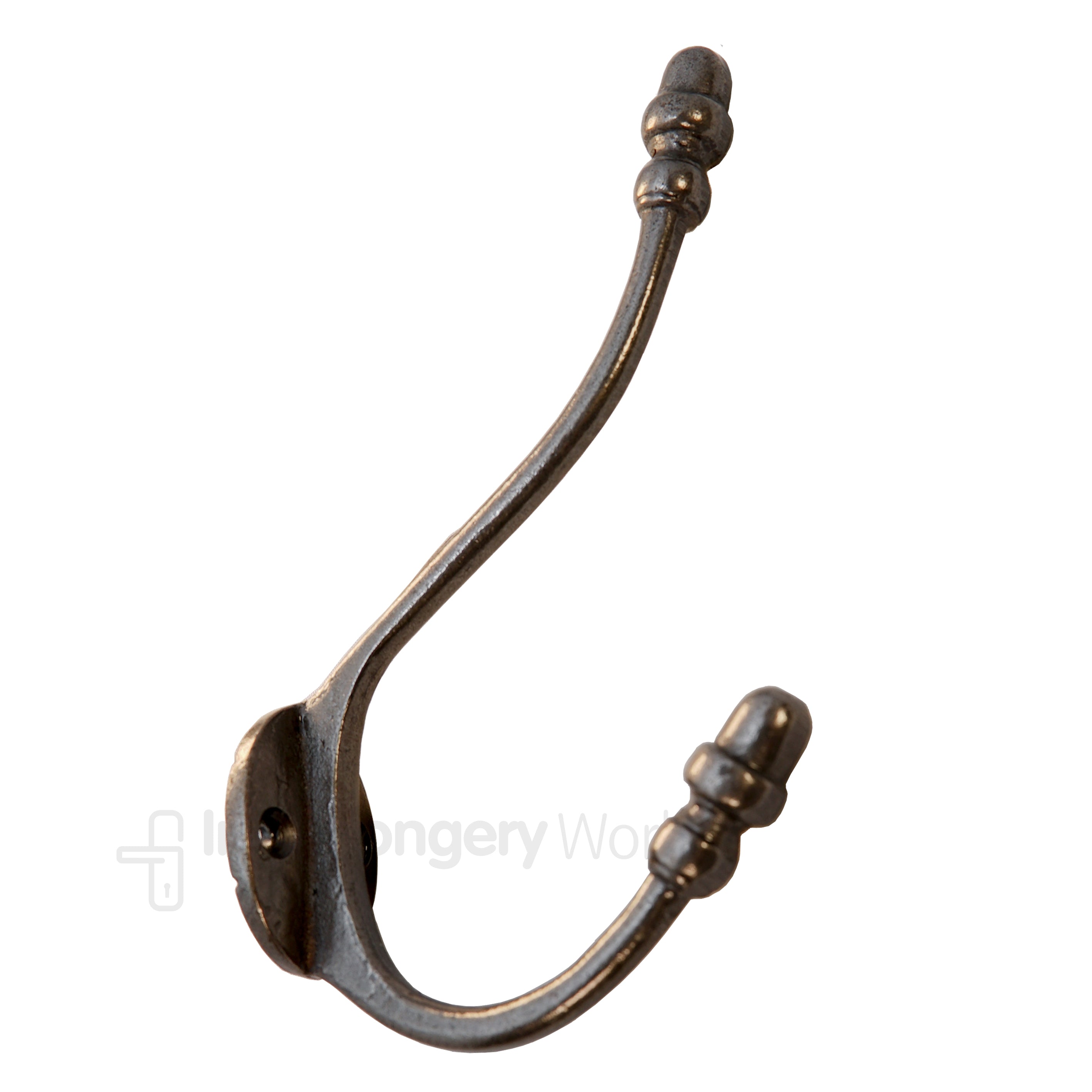 Large Acorn Tip Coat Hook Antique Iron.