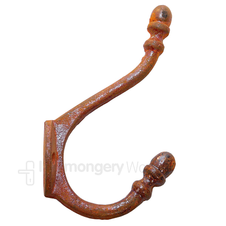 Small Acorn Tip Coat Hook Rust.